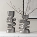 Free Flowing Vases Set/2 Tarnished Nickel Glaze-Home Accents-Uttermost-Lighting Design Store