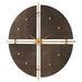 Walnut Elegance Wall Clock Metallic Gold-Home Accents-Uttermost-Lighting Design Store