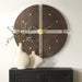Walnut Elegance Wall Clock Metallic Gold-Home Accents-Uttermost-Lighting Design Store