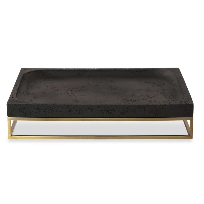 Shadowstone Tray Antiqued Brass-Home Accents-Uttermost-Lighting Design Store
