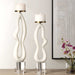 Feamelo Candleholders, S/2 Brushed Brass-Home Accents-Uttermost-Lighting Design Store
