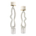 Feamelo Candleholders, S/2 Brushed Brass-Home Accents-Uttermost-Lighting Design Store