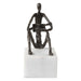Sit Back, Relax And Read Sculpture Dark Brown-Home Accents-Uttermost-Lighting Design Store