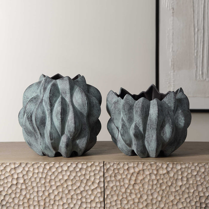 Verdant Vases, S/2 Bronze-Home Accents-Uttermost-Lighting Design Store