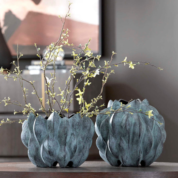 Verdant Vases, S/2 Bronze-Home Accents-Uttermost-Lighting Design Store