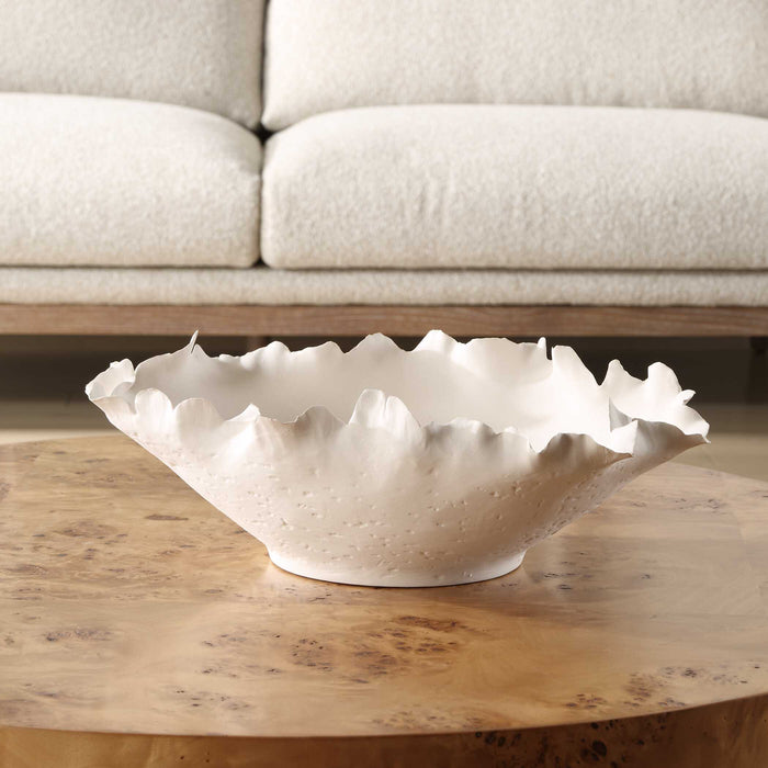 Blossom Bowl Matte Off-white-Home Accents-Uttermost-Lighting Design Store