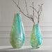 High Tide Vases, S/2 Exquisite Teal, Amber, And Gold-Home Accents-Uttermost-Lighting Design Store