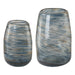 Aurora Vases, S/2 Blue And Gold-Home Accents-Uttermost-Lighting Design Store
