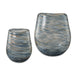 Aurora Vases, S/2 Blue And Gold-Home Accents-Uttermost-Lighting Design Store