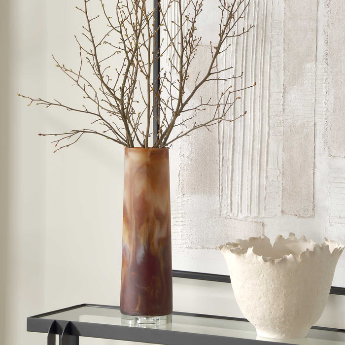 Iced Vase Caramel And Brown-Home Accents-Uttermost-Lighting Design Store