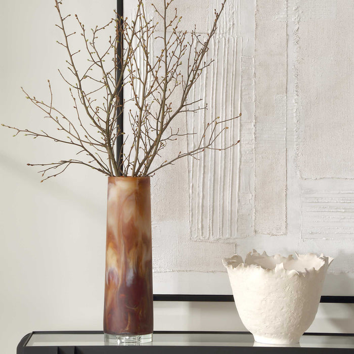 Iced Vase Caramel And Brown-Home Accents-Uttermost-Lighting Design Store