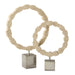 Ivory Fusion Sculptures, S/2 Brushed Nickel-Home Accents-Uttermost-Lighting Design Store