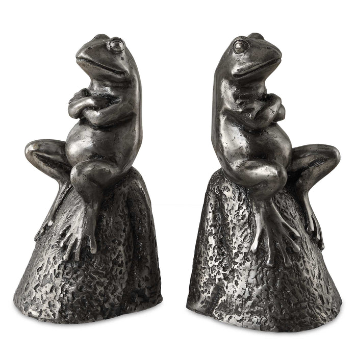 Daydreaming Bird Bookends, S/2 Lightly Antiqued Silver-Home Accents-Uttermost-Lighting Design Store