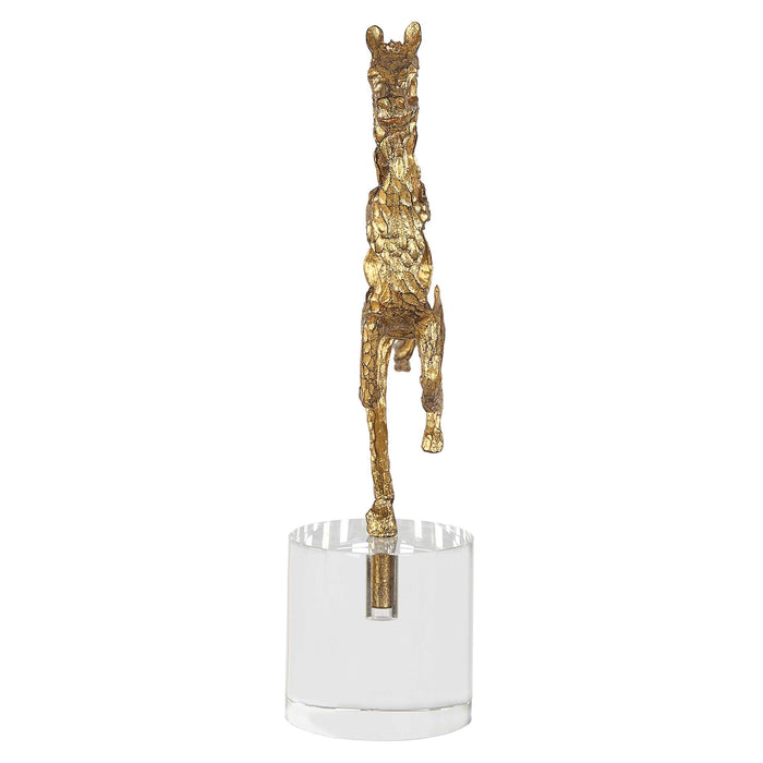 Gallop Sculpture Gold And Poised Atop-Home Accents-Uttermost-Lighting Design Store