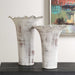 Ruffled Petal Vases Set/2 Distressed White-Home Accents-Uttermost-Lighting Design Store