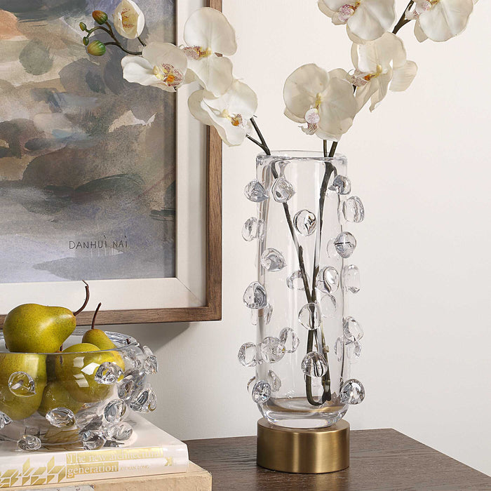 Aura Vase Clear Glass-Home Accents-Uttermost-Lighting Design Store