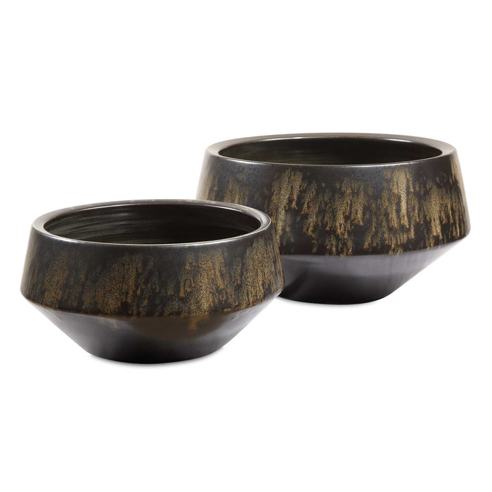 Bronze Duo Vases Set/2 Bronze-Home Accents-Uttermost-Lighting Design Store