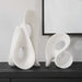 Silent Wave Sculptures Set/2 White-Home Accents-Uttermost-Lighting Design Store