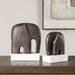 Timeless Tusk Sculptures Set/2 Antique Bronze-Home Accents-Uttermost-Lighting Design Store