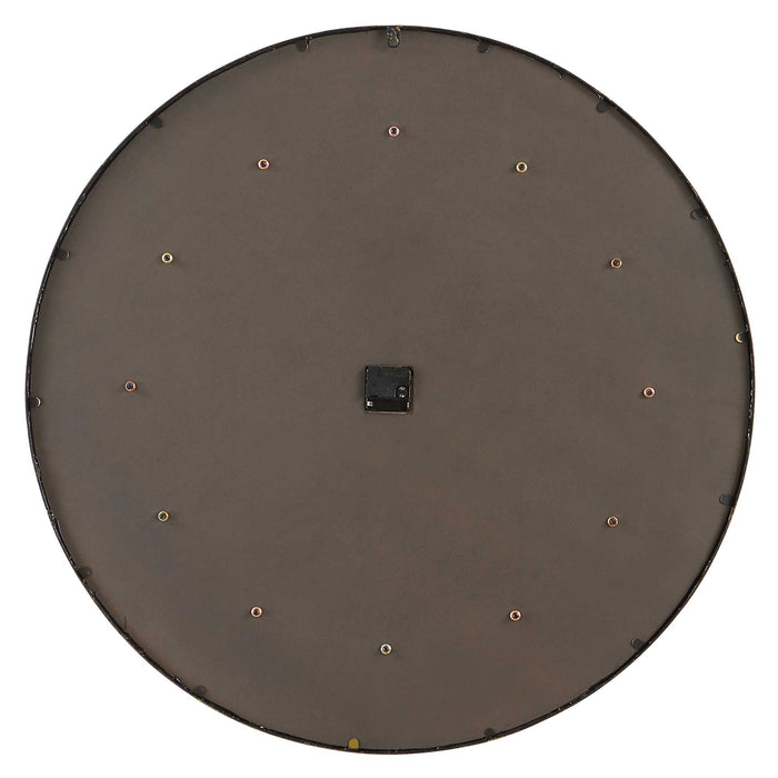 Stone Serenity Wall Clock Antique Gold-Home Accents-Uttermost-Lighting Design Store