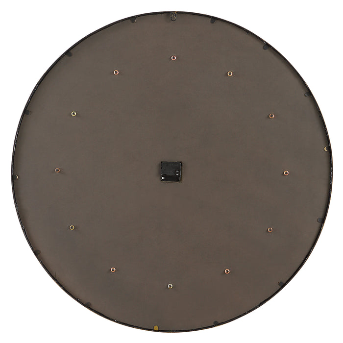 Stone Serenity Wall Clock Antique Gold-Home Accents-Uttermost-Lighting Design Store