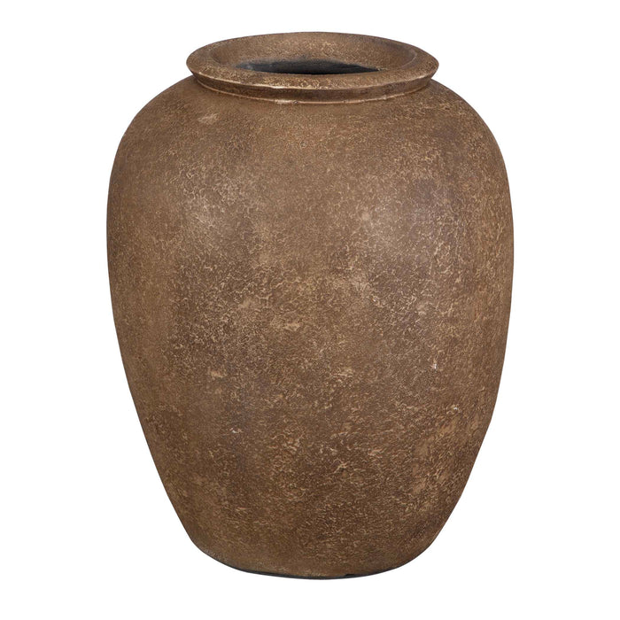 Rustic Earth Planter Antique Brown Terracotta-Home Accents-Uttermost-Lighting Design Store
