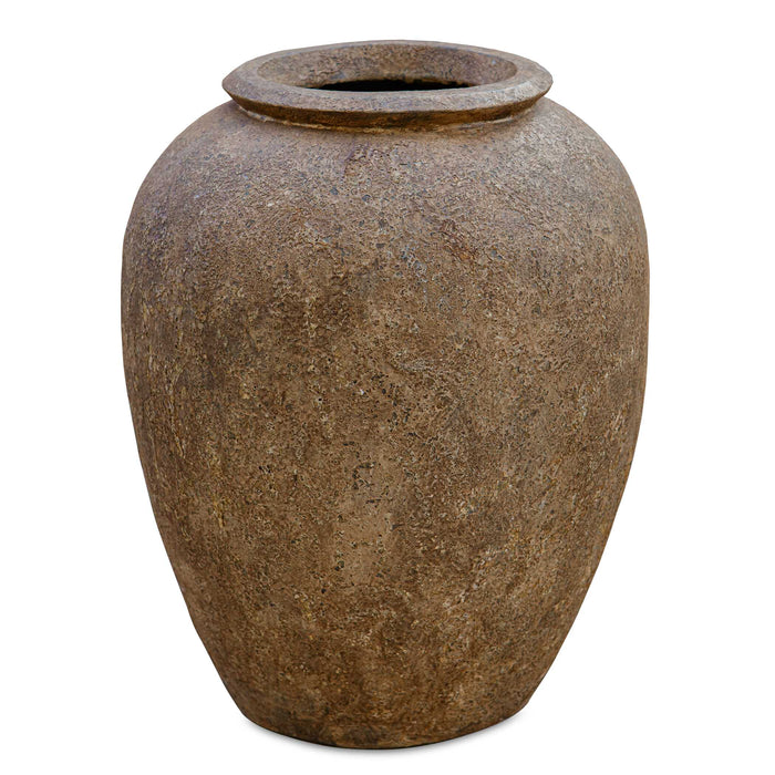 Rustic Earth Planter Antique Brown Terracotta-Home Accents-Uttermost-Lighting Design Store