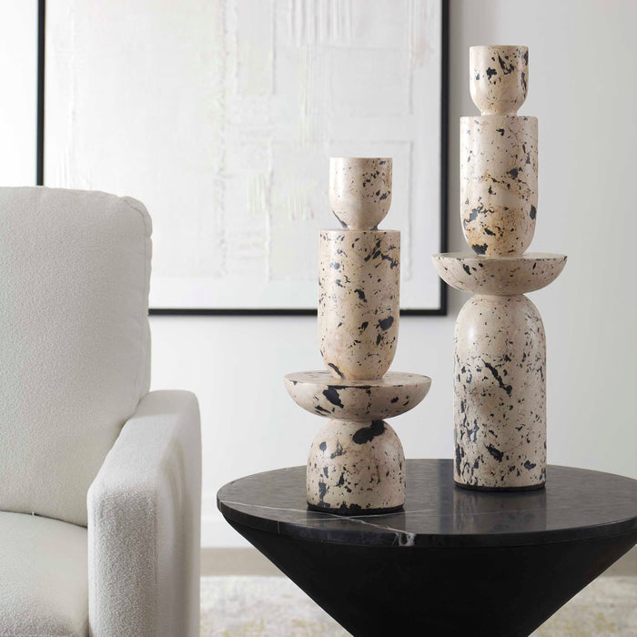 Nouveau Sculptures Set/2 Natural White-Home Accents-Uttermost-Lighting Design Store