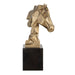 Chiseled Horse Bust Sculpture Antiqued Gold-Home Accents-Uttermost-Lighting Design Store