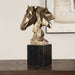 Chiseled Horse Bust Sculpture Antiqued Gold-Home Accents-Uttermost-Lighting Design Store
