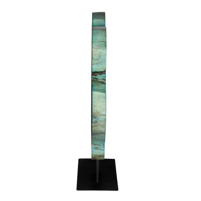 Bahati Wood Sculpture Blue-green-Home Accents-Uttermost-Lighting Design Store