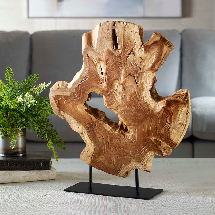 Bahati Wood Sculpture Natural-Home Accents-Uttermost-Lighting Design Store