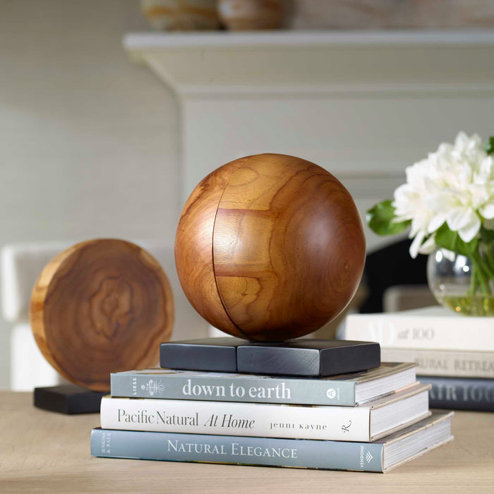 Teak And Noir Bookends Set/2 Natural Teak-Home Accents-Uttermost-Lighting Design Store