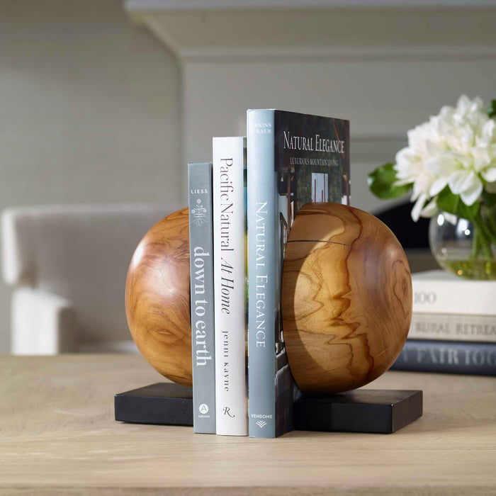 Teak And Noir Bookends Set/2 Natural Teak-Home Accents-Uttermost-Lighting Design Store