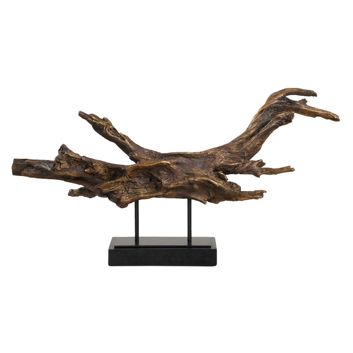 Gilded Branch Sculpture Dark Brown-Home Accents-Uttermost-Lighting Design Store