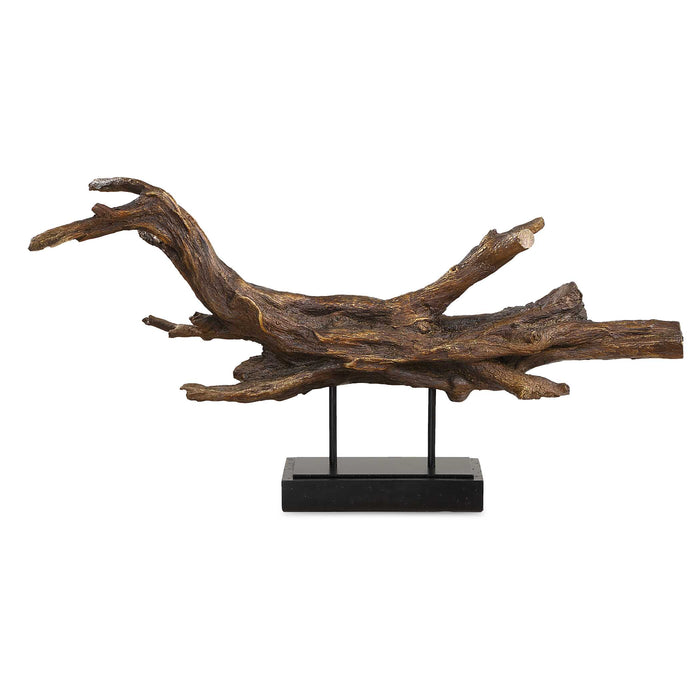 Gilded Branch Sculpture Dark Brown-Home Accents-Uttermost-Lighting Design Store