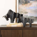Regal Bull Sculptures Set/2 Dark Bronze-Home Accents-Uttermost-Lighting Design Store