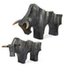 Regal Bull Sculptures Set/2 Dark Bronze-Home Accents-Uttermost-Lighting Design Store