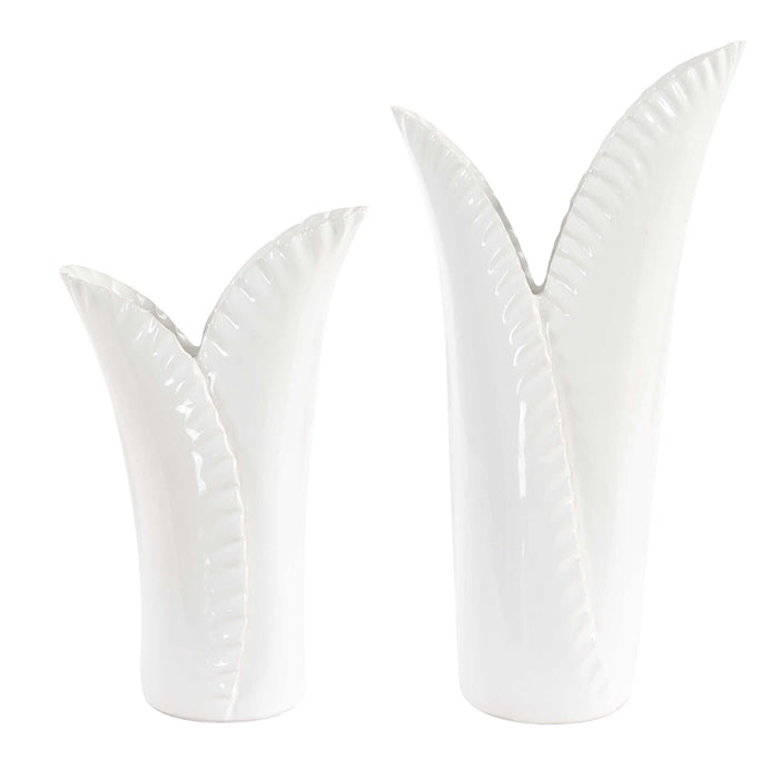 Leafscape Vases Set/2 White-Home Accents-Uttermost-Lighting Design Store