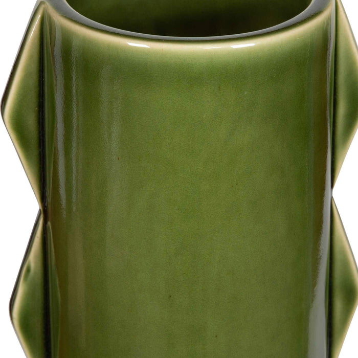 Meander Vases, Set/2 Green Ceramic-Home Accents-Uttermost-Lighting Design Store