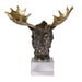 Moose Bust Sculpture Bronze-Home Accents-Uttermost-Lighting Design Store