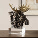 Moose Bust Sculpture Bronze-Home Accents-Uttermost-Lighting Design Store