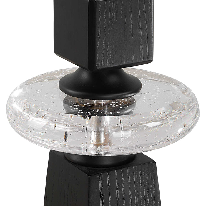 Ebon Glow Candleholders Set/2 Black Wood-Home Accents-Uttermost-Lighting Design Store