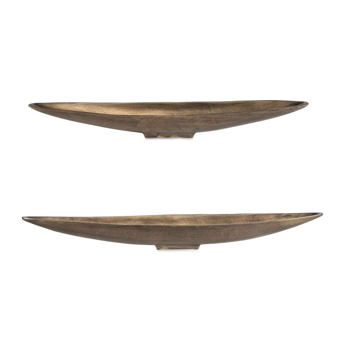 River Run Bowls, Set/2 Antique Brass-Home Accents-Uttermost-Lighting Design Store