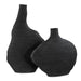 Duostacked Vases Set/2 Matte Black-Home Accents-Uttermost-Lighting Design Store