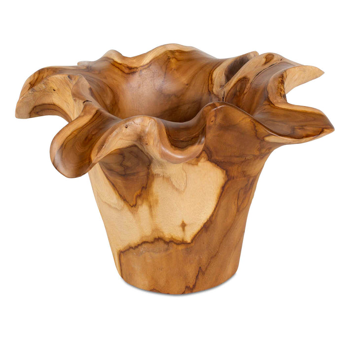 Teak Flow Bowl Natural Teak Wood-Home Accents-Uttermost-Lighting Design Store