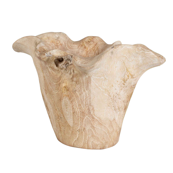 Teak Flow Bowl White-washed Teak Wood-Home Accents-Uttermost-Lighting Design Store
