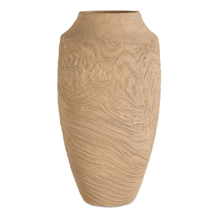 Sandstone Flow Vase Terracotta-Home Accents-Uttermost-Lighting Design Store