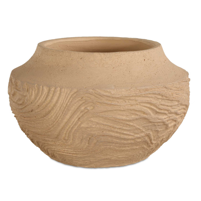 Sandstone Flow Vase Terracotta-Home Accents-Uttermost-Lighting Design Store