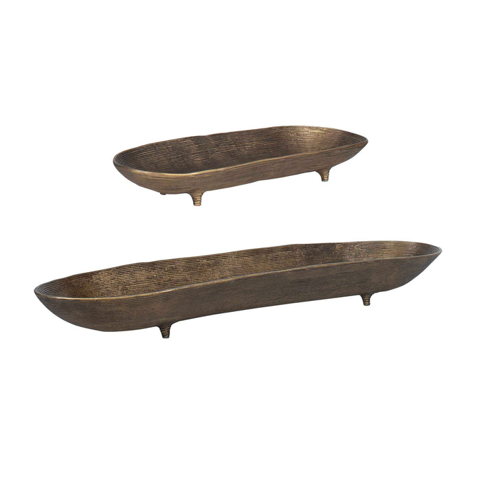 Stratum Bowl Antique Brass-Home Accents-Uttermost-Lighting Design Store